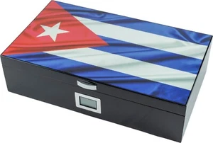 Humidor "Cuba Flag" glänzend für ca. 30-40 Zigarren, TOP, Neu, UVP € 190,-- - Bild 1 von 2