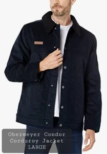 LARGE Obermeyer Condor Corduroy Jacket -  Black -  Brand New w/ Tags - Picture 1 of 2