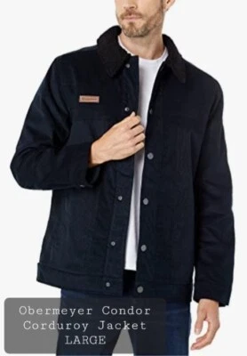 LARGE Obermeyer Condor Corduroy Jacket -  Black -  Brand New w/ Tags - Image 1 of 2