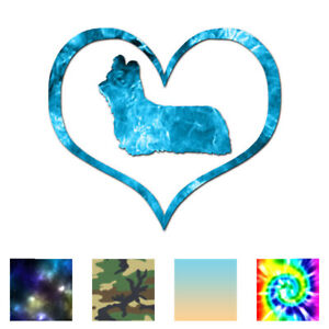 Heart Skye Terrier Dog Love - Vinyl Decal - Multiple Patterns & Sizes - ebn1518