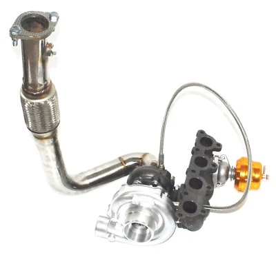 Turbocompresor T3/T4 + colector + tubería + puerta de desecho ajustable serie D15D16 EE EJ EK Foto 1 de 4