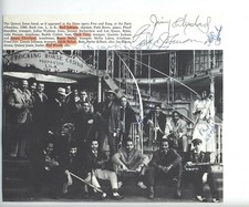 QUINCY JONES BAND AUTOGRAPHS BUD JOHNSON PHIL WOODS CLARK TERRY BENNY BAILEY +++