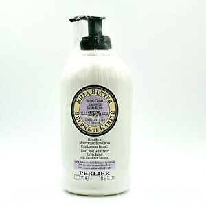 Perlier Shea Butter Lavender Extract Moisturizing Bath Cream 16.9 oz Pump Sealed