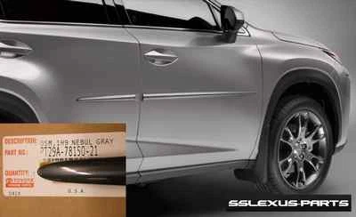 JUEGO MOLDURAS LATERALES CARROCERÍA LEXUS NX300 NX300H (2015-2018) (Gris nebulosa) (1H9) OEM Foto 1 de 2