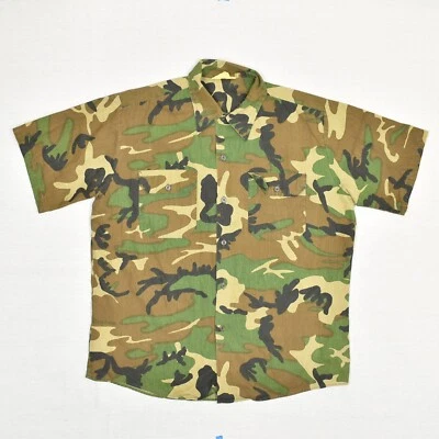 Camisa para hombre Ranger con botones manga corta algodón multicolor talla L camuflada de colección Foto 1 de 4