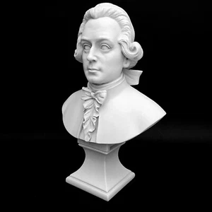 WOLFGANG AMADEUS MOZART - MARBLE BUST / SCULPTURE MADE IN ENGLAND 11.5" 3kg - Picture 1 of 8