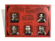 Spurs Fleer Flair Dynasty Foundations Robinson Gervin Parker Duncan Elliot /500