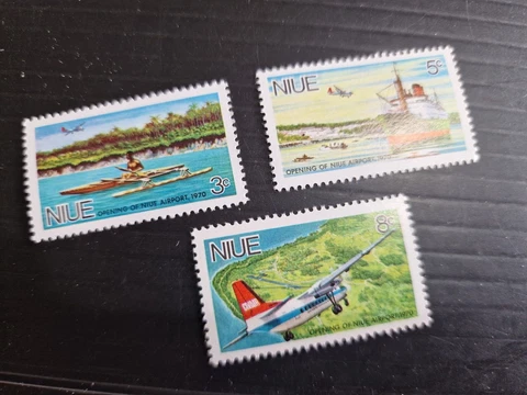 NIUE 1970 SG 155-157 OPENING OF AIRPORT  MNH Cover