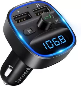LENCENT Bluetooth FM Transmitter Auto, Adapter für Auto Radio,... - Bild 1 von 13