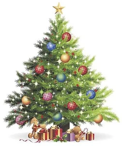 Christmas Tree Overglaze Waterslide Ceramic Decals - Picture 1 of 5