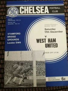 1966 1967 CHELSEA v WEST HAM UNITED 17th December - Picture 1 of 1
