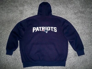 Men's GIII Zip Hooded Heavy Polyester Jacket 2XL BLUE w/NEW ENGLAND PATRIOTS - Picture 1 of 4