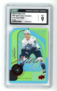 2022-23 UPPER DECK MVP COLORS CONTOURS #134 GREEN /20 ROOKIE SHANE WRIGHT CGC 9 - Picture 1 of 2