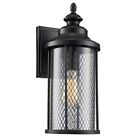 Trans Globe Stewart 16 1 Light Outdoor Wall Lantern Black Clear   40741Bk