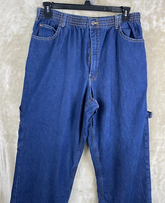 VTG Habands Ice House Carpenter Jeans Mens 33x30 Blue Denim Flannel Lined - Image 1 of 4