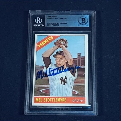 Mel Stottlemyre Signed 1966 Topps BAS Card #350 New York Yankees Autographed - Image 1 of 3