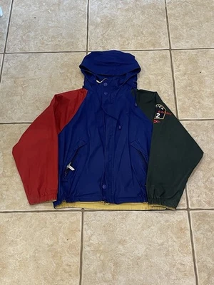 Винтажный Nautica J-класса гонки вышитый двусторонний цвет блок куртка мужская M - Изображение 1 из 4