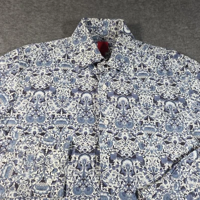 Saks Fifth Avenue Shirt Mens Medium Floral Button Up Long Sleeve Dress Shirt - Image 1 of 4