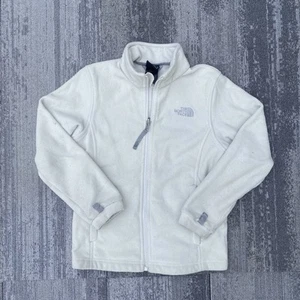 The North Face Zip Up Fleece Jacket Girls Size S/P White - Picture 1 of 6