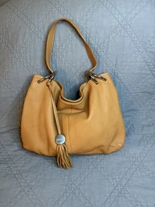 Furla Purse Womens Large Brown Pebbled Leather Slouchy Hobo Bag Silver Hardware - Picture 1 of 14