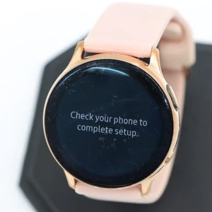 SAMSUNG SMART WATCH GALAXY ACTIVE 2 40MM GOLD PINK BAND 16GB GPS & CELLULAR - Picture 1 of 6