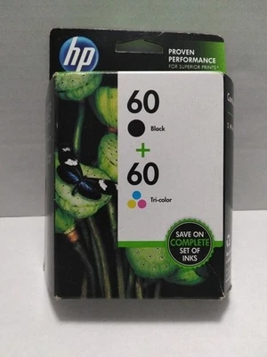 NOVO HP 60 Preto Pacote Combo Tri-Color Garantia Termina 11/2014 OEM Genuíno Selado - Imagem 1 de 3