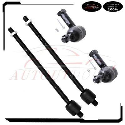 4Pcs Front Steering Outer Tie Rod End Linkage Fit For 2001-2006 Hyundai Santa Fe - Image 1 of 4