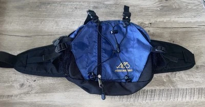 Alps Mountaineering Waist Lumbar Day Pack Fanny Bag Blue W/ 2 Bottle Holders - Изображение 1 из 4