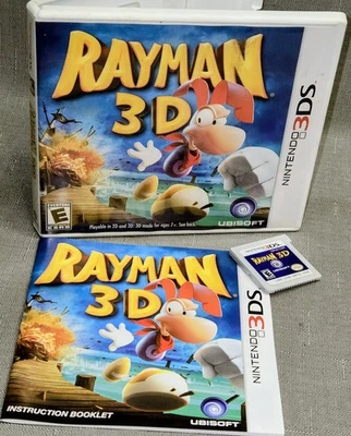 Rayman 3D (Nintendo 3DS, 2011) Complete with Insert - CIB - Clean - Image 1 of 3