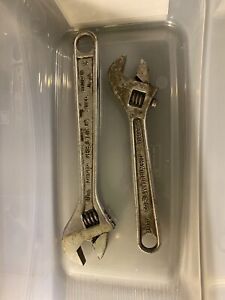 Lot Of 2 Adjustable Wrenches 8" JH Williams And Co Crescent Tool Co 10”