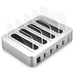 Detachable holder 4-Port USB Charging Adapater Dock Station for Multiple Devices - Bild 1 von 11