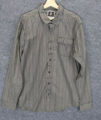 Split Shirt Mens XL Black White Long Sleeve Cotton Polyester - Image 1 of 4