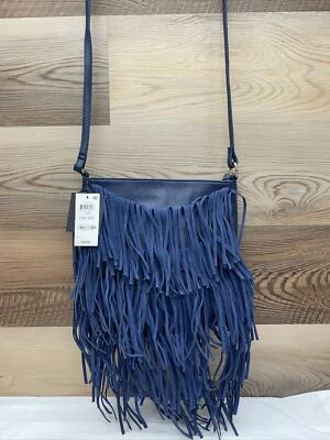 Bandolera INC International Concepts azul marino con flecos Foto 1 de 4