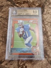 2015 Topps Chrome Ameer Abdullah Orange Refractor Rookie RC, BGS 9.5 #111