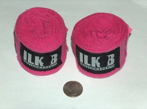 2 ILKB i Love Patada Caja Kick Boxing Mma Rosa Elástico Mano Correa 115" Cada GD - Imagen 1 de 3