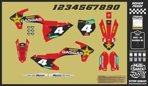KIT GRAFICA GASGAS MC 85 2021 - 24 DECALCOMANIA ADESIVI FABBRICA GAS ROCKSTAR 22 23 MX - Foto 1 di 1