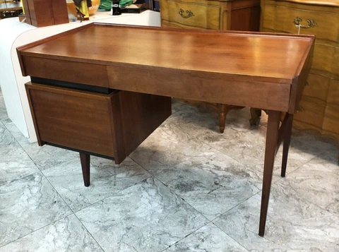 Vintage Dillingham Esprit Walnut Floating Desk Mid Century Danish Modern Ex Cond Cover