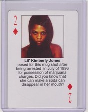 RARE 2003 STARZ BEHIND BARZ LIL' KIM PLAYING CARD ~ MUG SHOT ~ KIMBERLY JONES