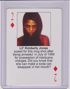 RARE 2003 STARZ BEHIND BARZ LIL' KIM PLAYING CARD ~ MUG SHOT ~ KIMBERLY JONES