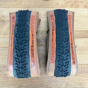 Light Use! Pair WTB Nano TCS Tan Wall 700c x 40mm Tubeless Gravel Bike Tires - Picture 1 of 5