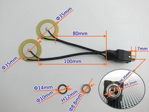 Piezo Goedrum 35mm con conector de 6,3mm/disparador de tambor para carcasa de metal - Imagen 1 de 4