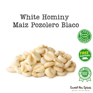 White Hominy Corn Maiz Pozolero Blaco 1 Lb Bulk - Large Size - Picture 1 of 7
