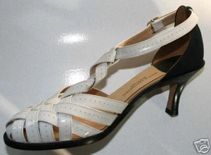 DRIES VAN NOTEN White Black Shoes NEW Sandals sz 37 7 - Picture 1 of 6