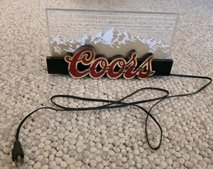 Letrero de taberna de bar de cerveza Coors iluminado vintage vista a la montaña funciona - Imagen 1 de 4