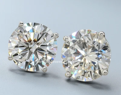 Aretes redondos de diamantes Martini cultivados en laboratorio IGI de 8,00 quilates F/VS2 de oro blanco de 14 k Foto 1 de 4