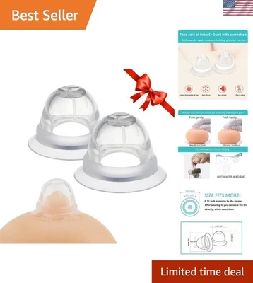 Corretor de mamilo para amamentação - Protetores de silicone para mamilos invertidos e planos - Imagem 1 de 4
