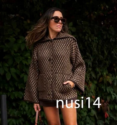 ZARA NEW WOMAN OVERSIZED KNIT CARDIGAN MINK BROWN S,M,L 9874/104/472 - Image 1 of 4