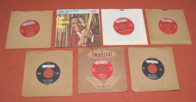 7 Fats Domino Imperial 45 rpm Records, incl. Blueberry Hill + My Blue Heaven - Image 1 of 4