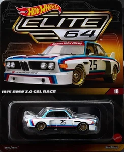 Hot Wheels Elite 64 White 1975 BMW 3.0 CSL #18 - Picture 1 of 1