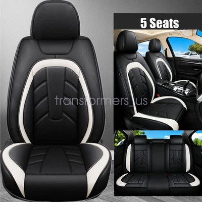 Fits Toyota Deluxe Car 5 Seat Covers Full Set Front and Rear Protector Cushions - Image 1 of 4